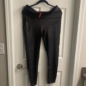 Spanx faux leather high rise leggings